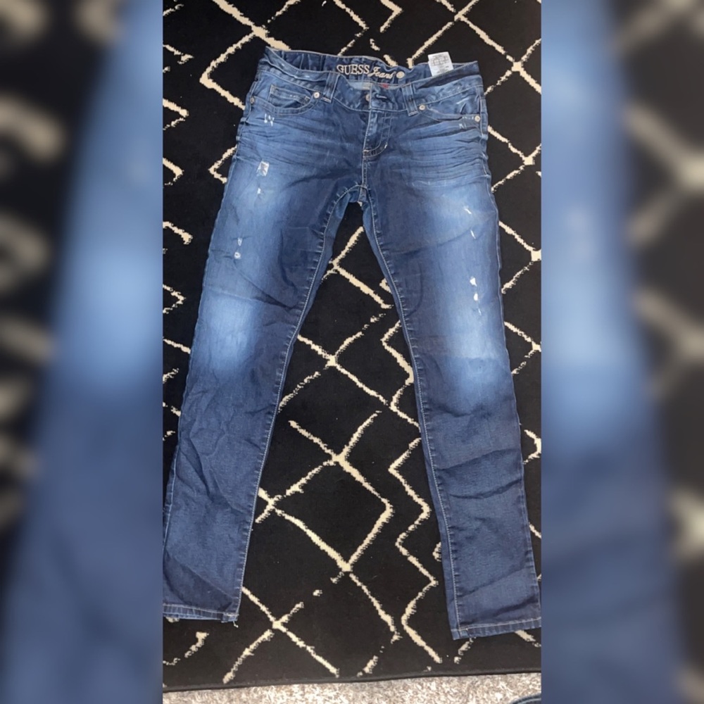 Guess Distressed  Moto Jeans